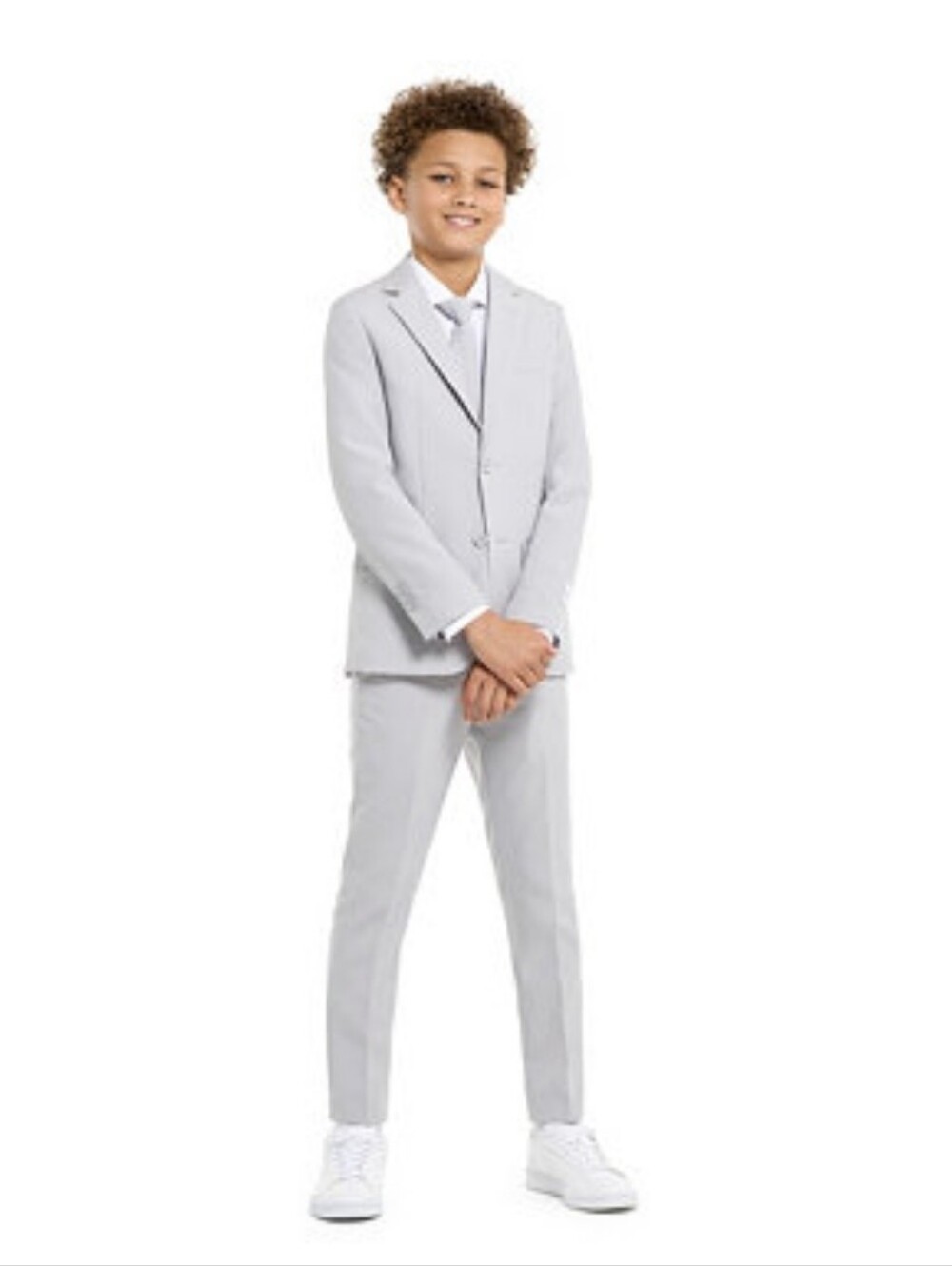 Opposuits Groovy Grey Slim Fit Suit Including Blazer, Pants and Clip-On-Tie